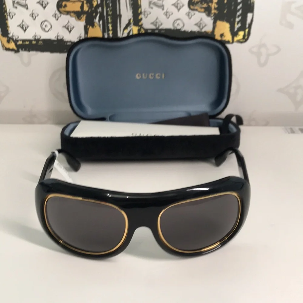 Luxury New Authentic Gucci GG1108S 001 Aviator Sunglasses ✨